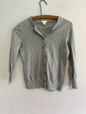 (3/$20) J crew xs Light grey Button-Up Cardigan